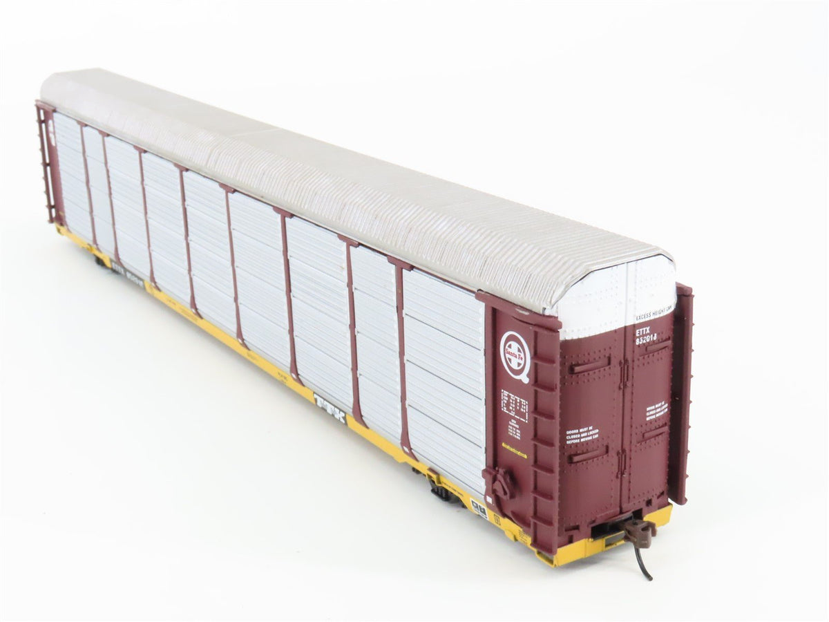 HO Scale Walthers 932-4851 ASTF ETTX Santa Fe 89&#39; Tri-Level Auto Carrier #852018