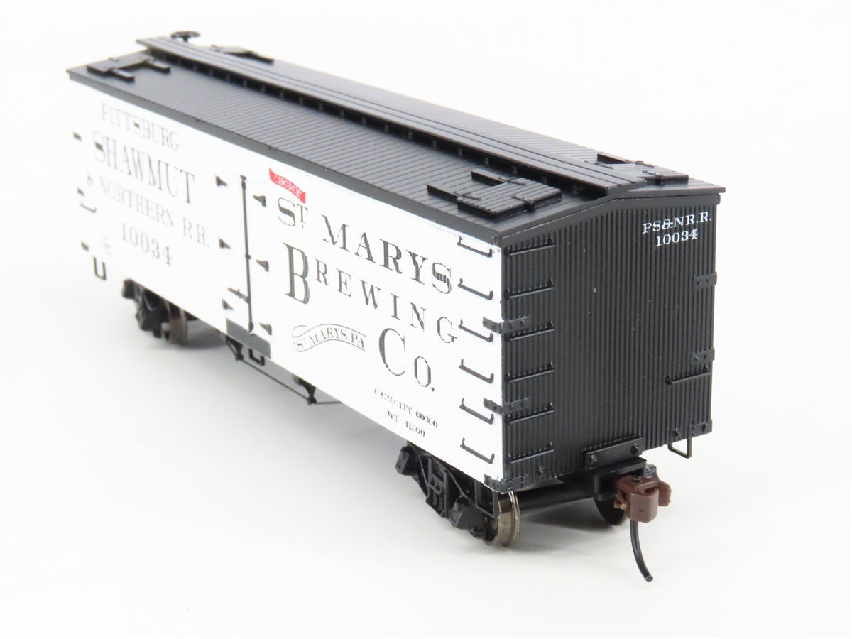 HO Roundhouse 84156 PS&amp;NRR Pittsburgh Shawmut &amp; Northern 36&#39; Wood Reefer #10034