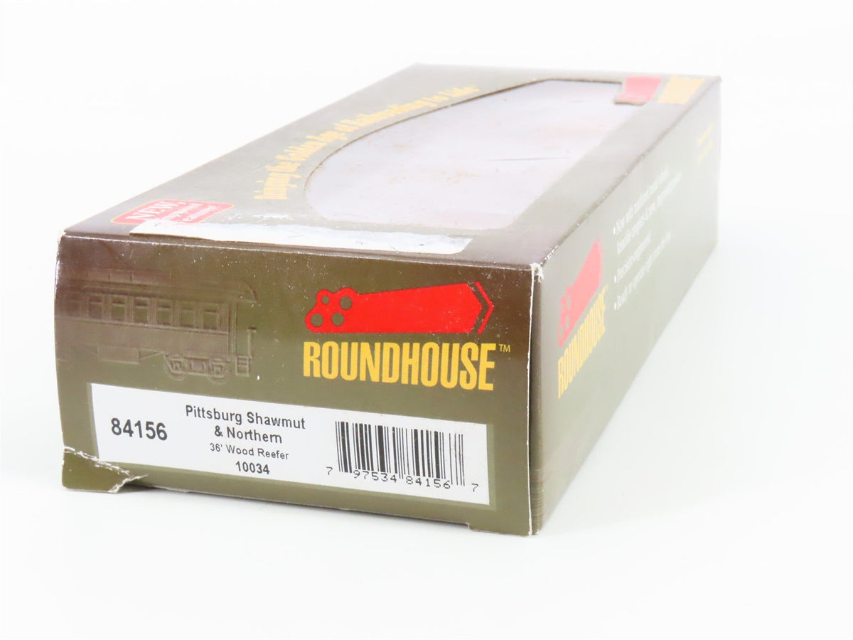 HO Roundhouse 84156 PS&amp;NRR Pittsburgh Shawmut &amp; Northern 36&#39; Wood Reefer #10034