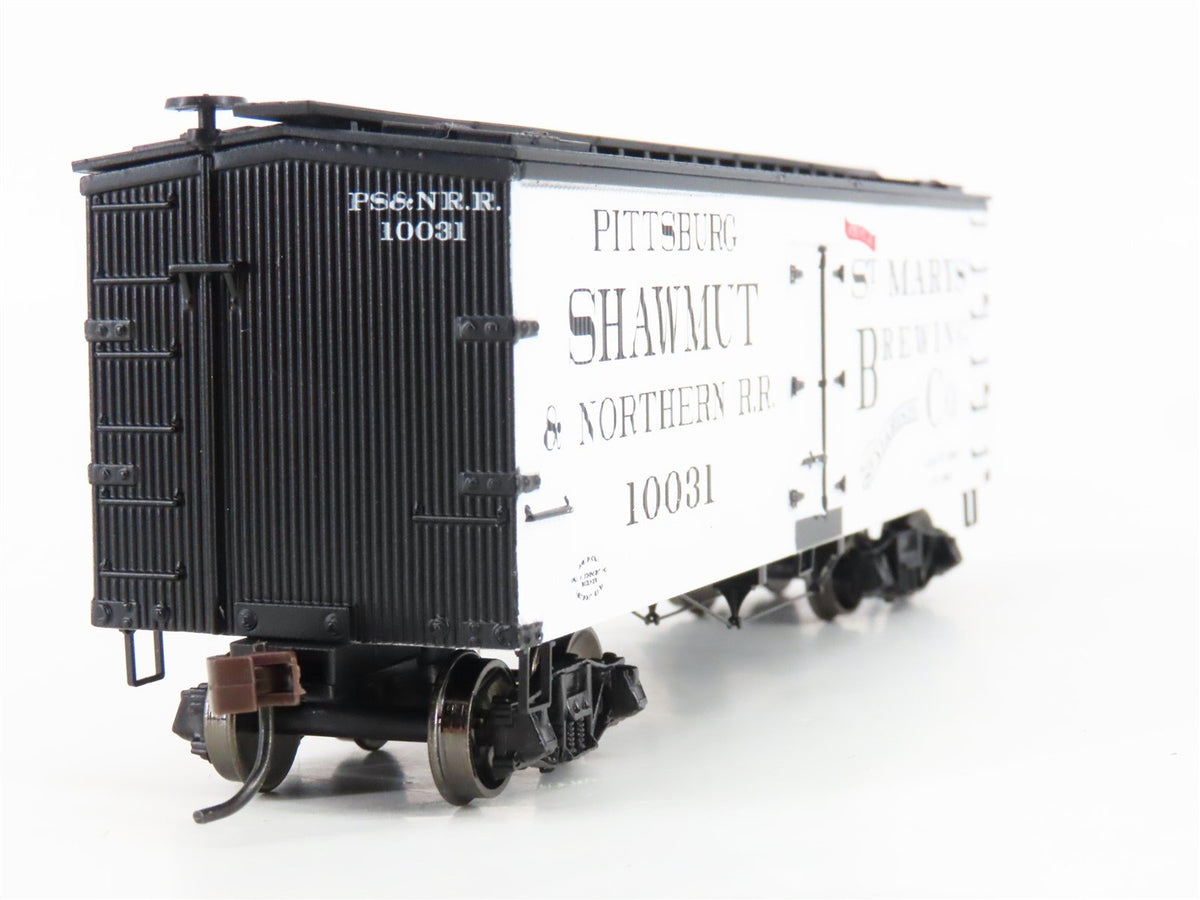 HO Roundhouse 84155 PS&amp;NRR Pittsburgh Shawmut &amp; Northern 36&#39; Wood Reefer #10031