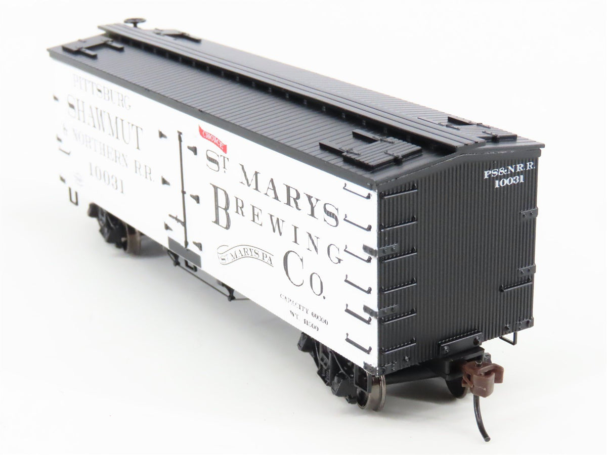HO Roundhouse 84155 PS&amp;NRR Pittsburgh Shawmut &amp; Northern 36&#39; Wood Reefer #10031