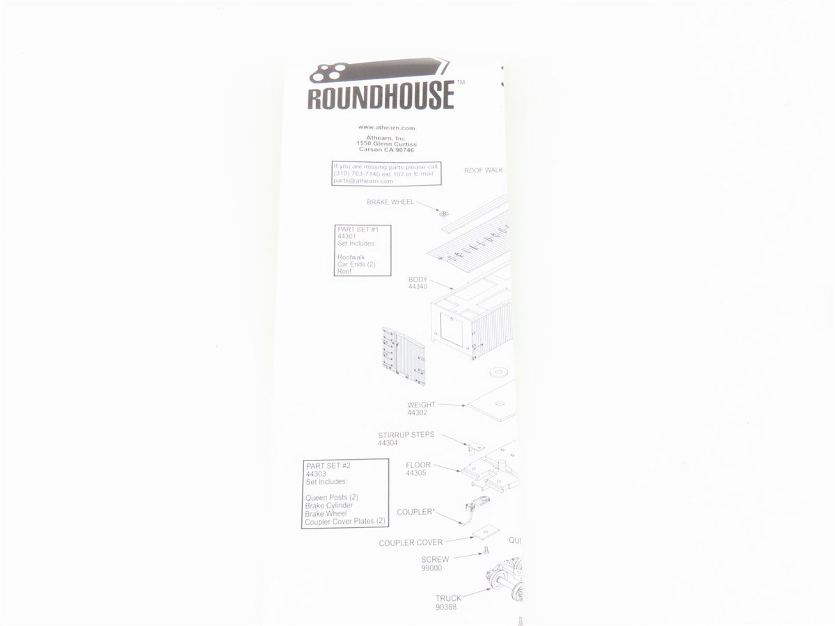 HO Scale Roundhouse 84188 NYO&amp;W New York Ontario &amp; Western 36&#39; Box Car #5012