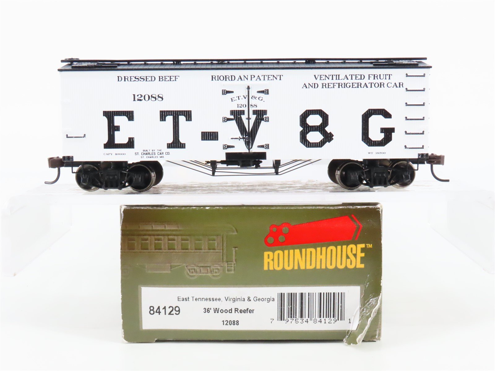 HO Scale Roundhouse 84129 ETV&G East Tennessee Virginia & Georgia Reefer #12088