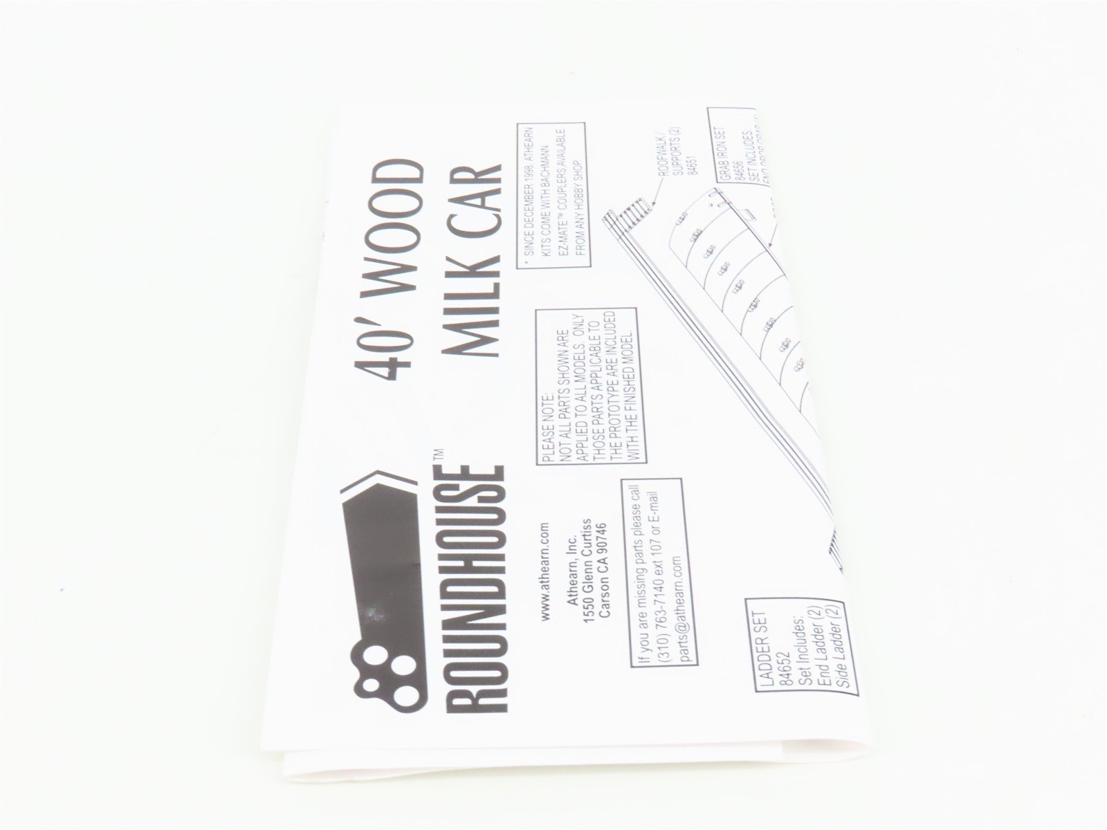 HO Scale Roundhouse 84602 NMCX Alderney Dairy 40' Wood Milk Car #106