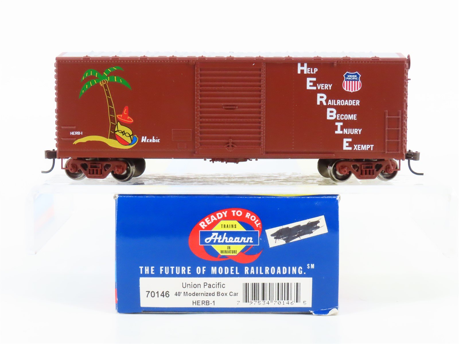 HO Scale Athearn 70146 HERB Herbie Union Pacific 40' Modernized Box Car #1