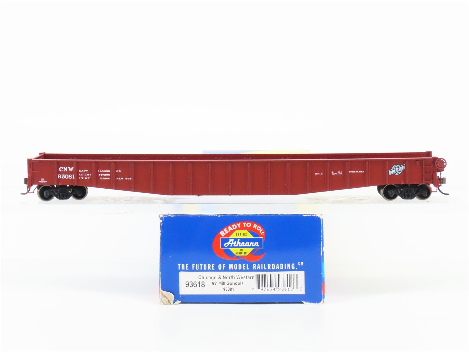 HO Scale Athearn 93618 CNW Chicago & North Western 65' Mill Gondola #95081