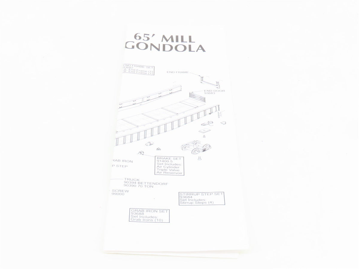 HO Scale Athearn 93618 CNW Chicago &amp; North Western 65&#39; Mill Gondola #95081