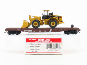 HO Walthers Trainline 931-757 CR Conrail 50' Flat Car #716335 w/ Wheel Loader