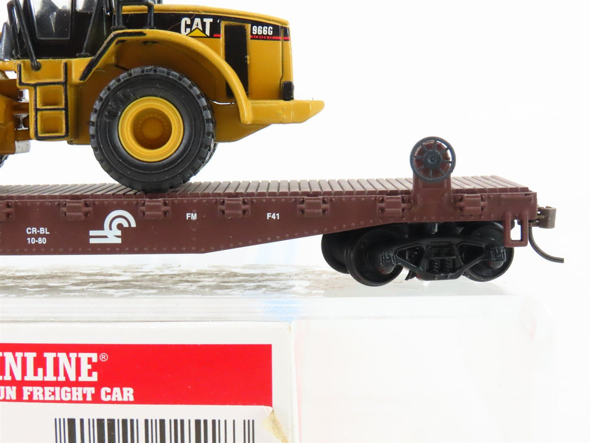 HO Walthers Trainline 931-757 CR Conrail 50&#39; Flat Car #716335 w/ Wheel Loader