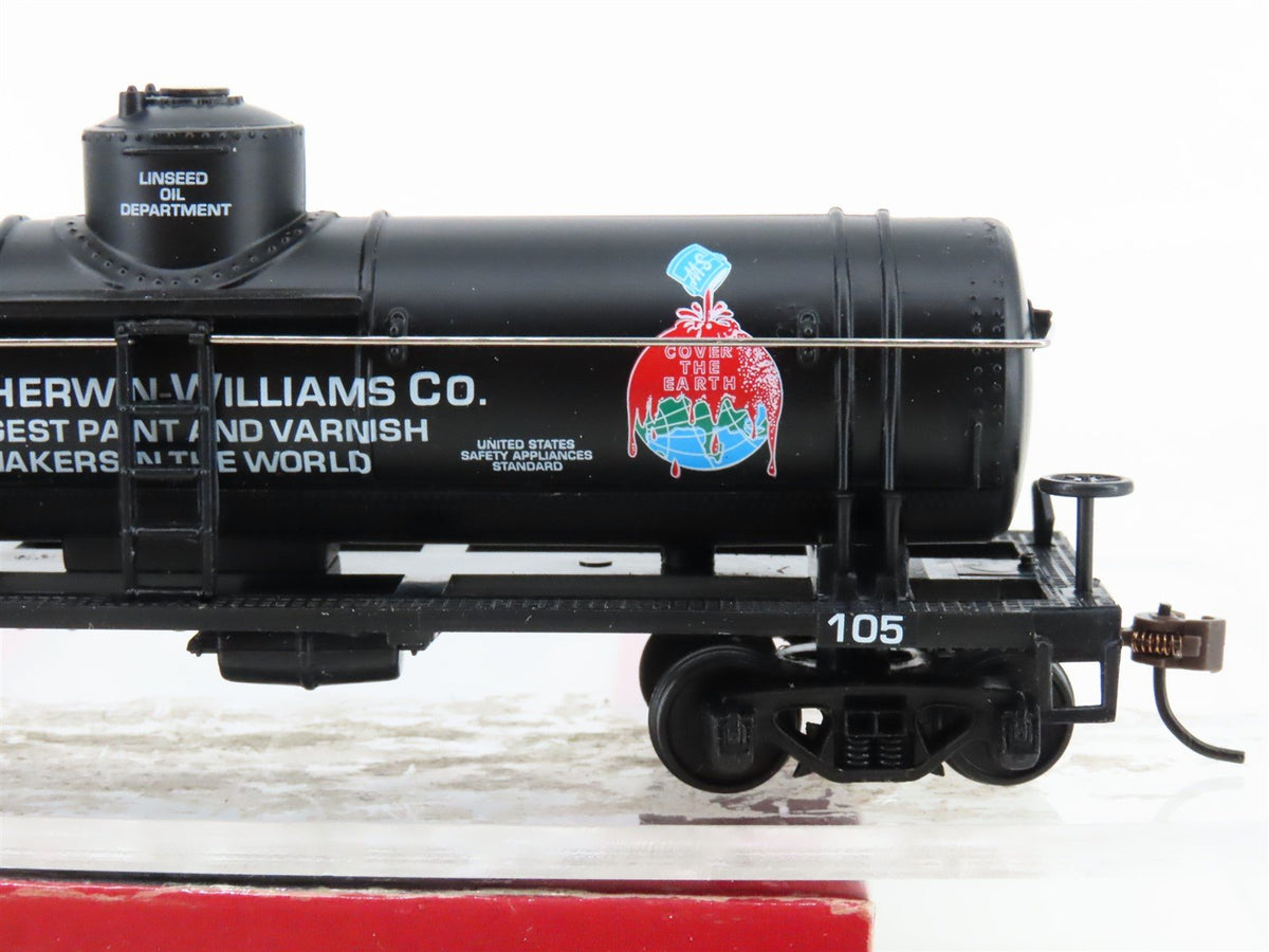 HO Scale Mantua 732308 Sherwin Williams Paint 40&#39; Single Dome Tank Car #105