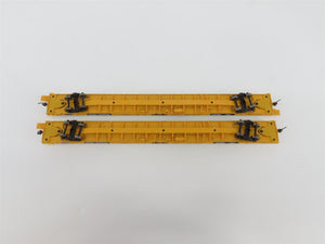HO Scale Walthers 932-240301 TTX Trailer Train 89' Flush Deck Flat Car 2 Pack