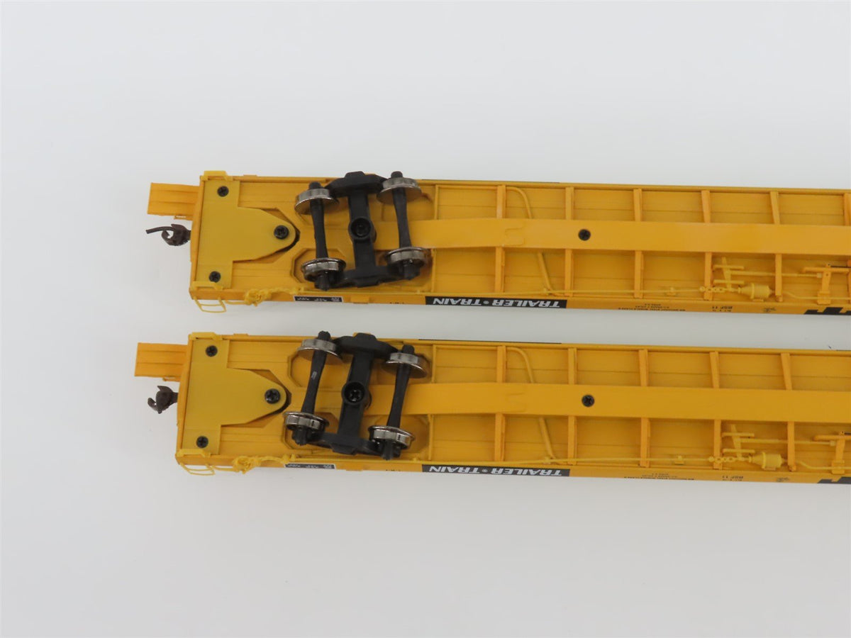HO Scale Walthers 932-240301 TTX Trailer Train 89&#39; Flush Deck Flat Car 2 Pack