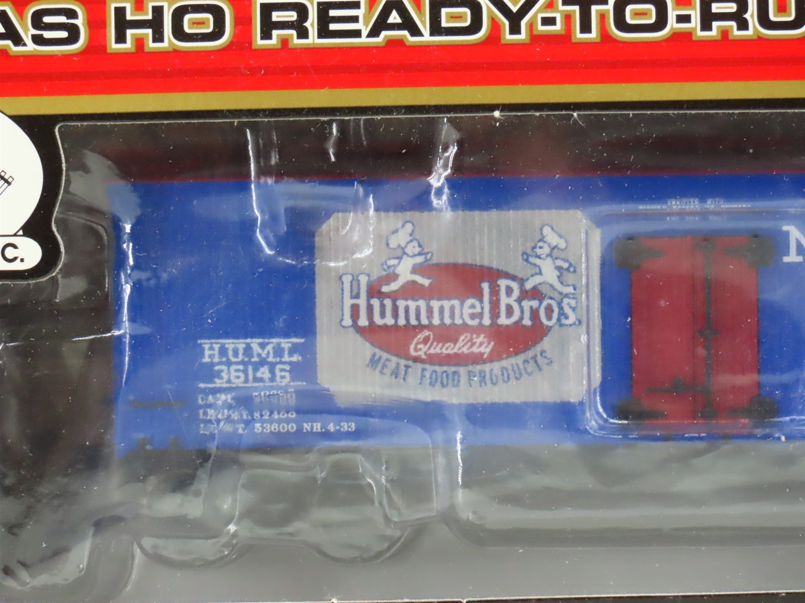 HO Scale Atlas HUML-01 Hummel Brothers 36' Wood Reefer #36146 - Sealed