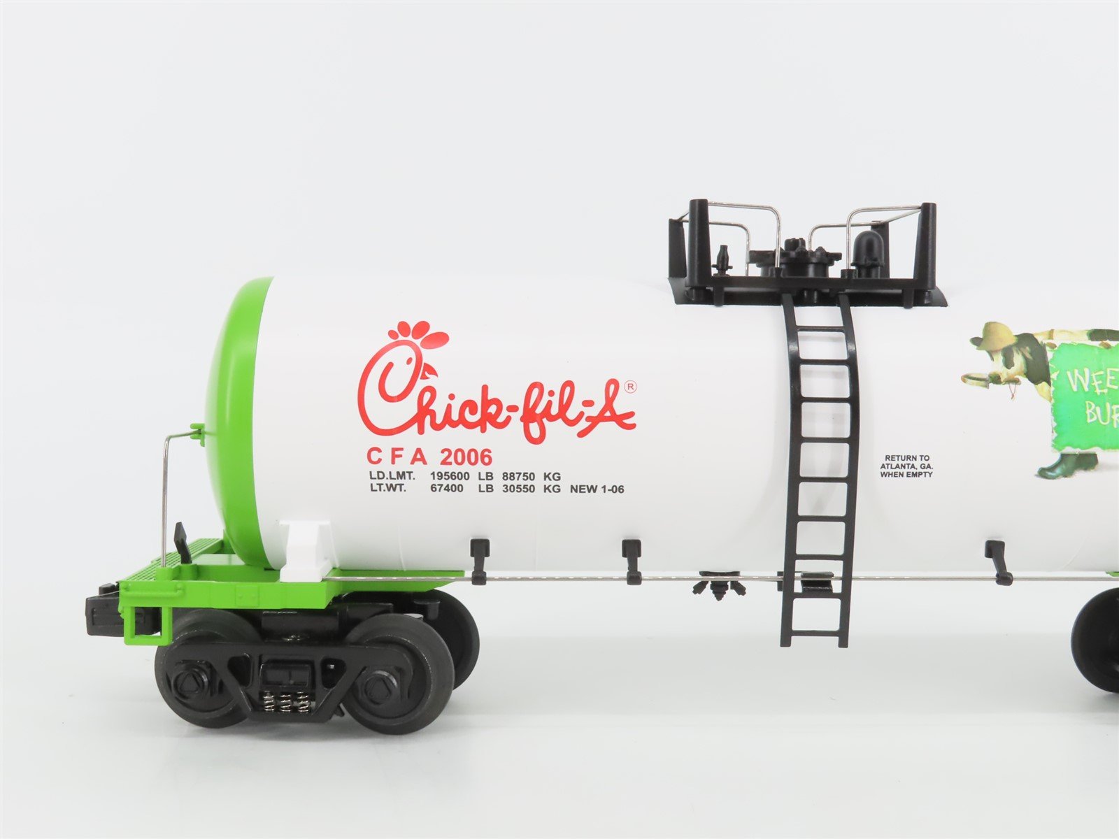 O Gauge 3-Rail MTH Rail King 30-74160 Chick-Fil-A Assorted Freight Car Set of 4