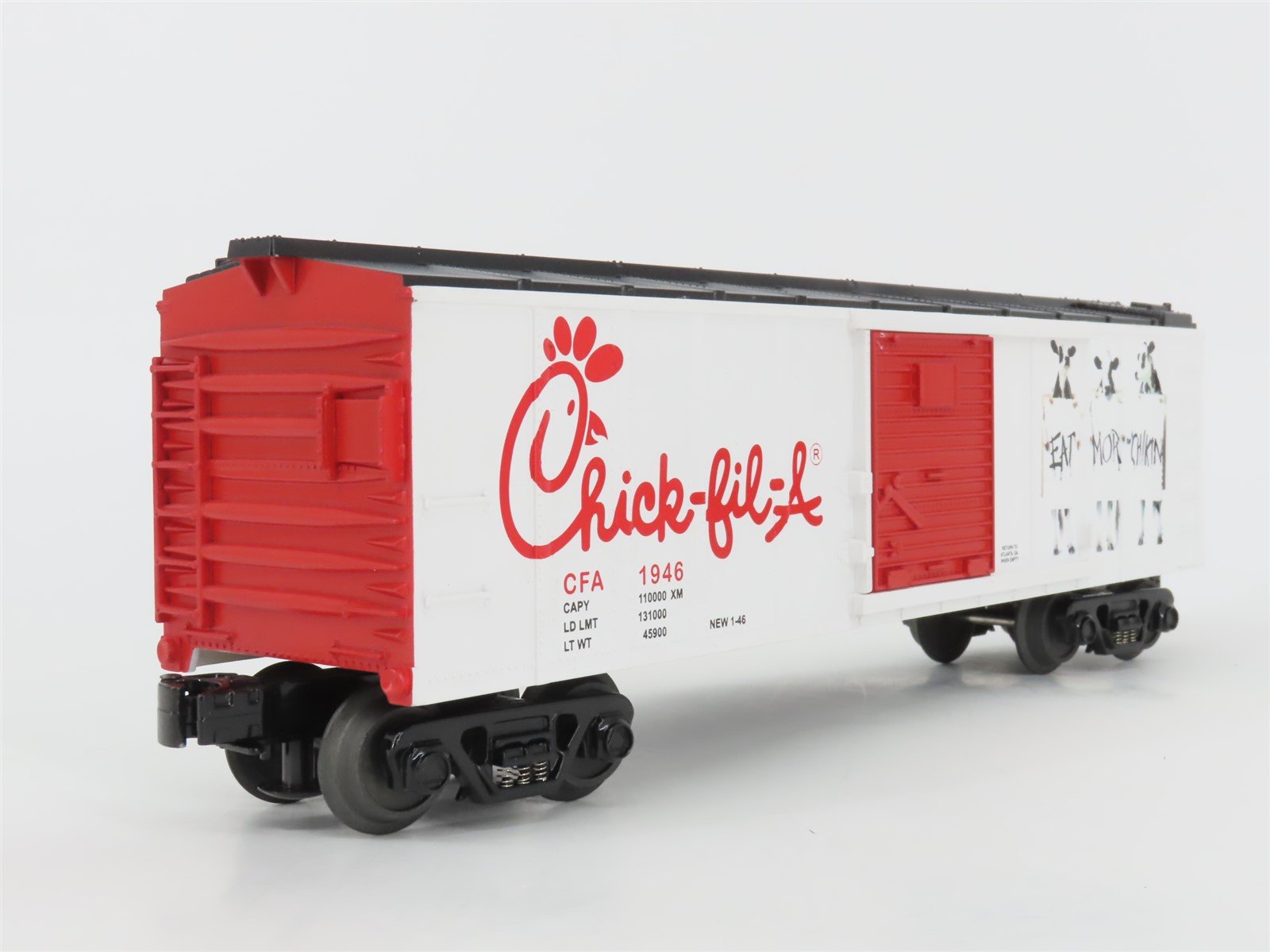 O Gauge 3-Rail MTH Rail King 30-74160 Chick-Fil-A Assorted Freight Car Set of 4