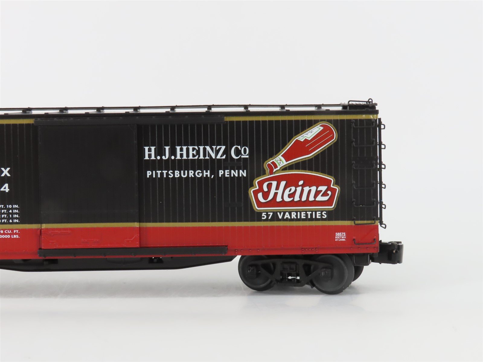 O Gauge 3-Rail Lionel 6-58575 LOTS 2014 HJHX Heinz Single Door Box Car #3414