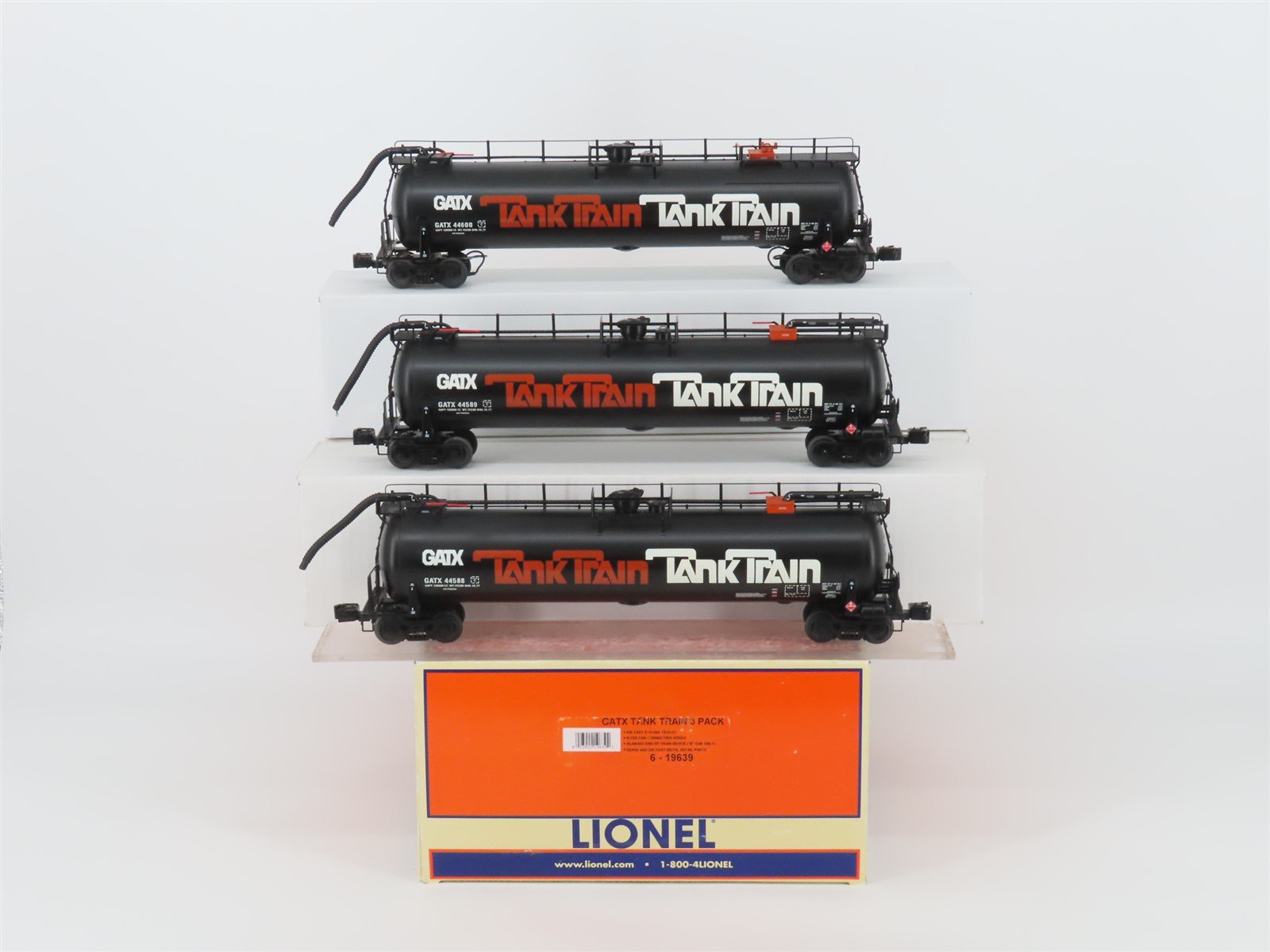 O Gauge 3-Rail Lionel 6-19639 GATX Tank Train Tank Car 3-Pack