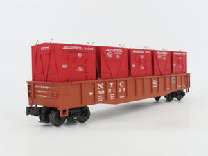 O Gauge 3-Rail MTH 20-98021 NYC New York Central Gondola #502124 w/ Containers