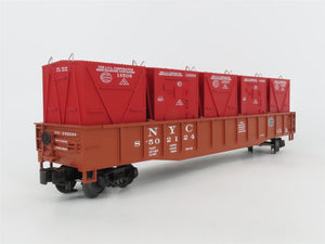 O Gauge 3-Rail MTH 20-98021 NYC New York Central Gondola #502124 w/ Containers