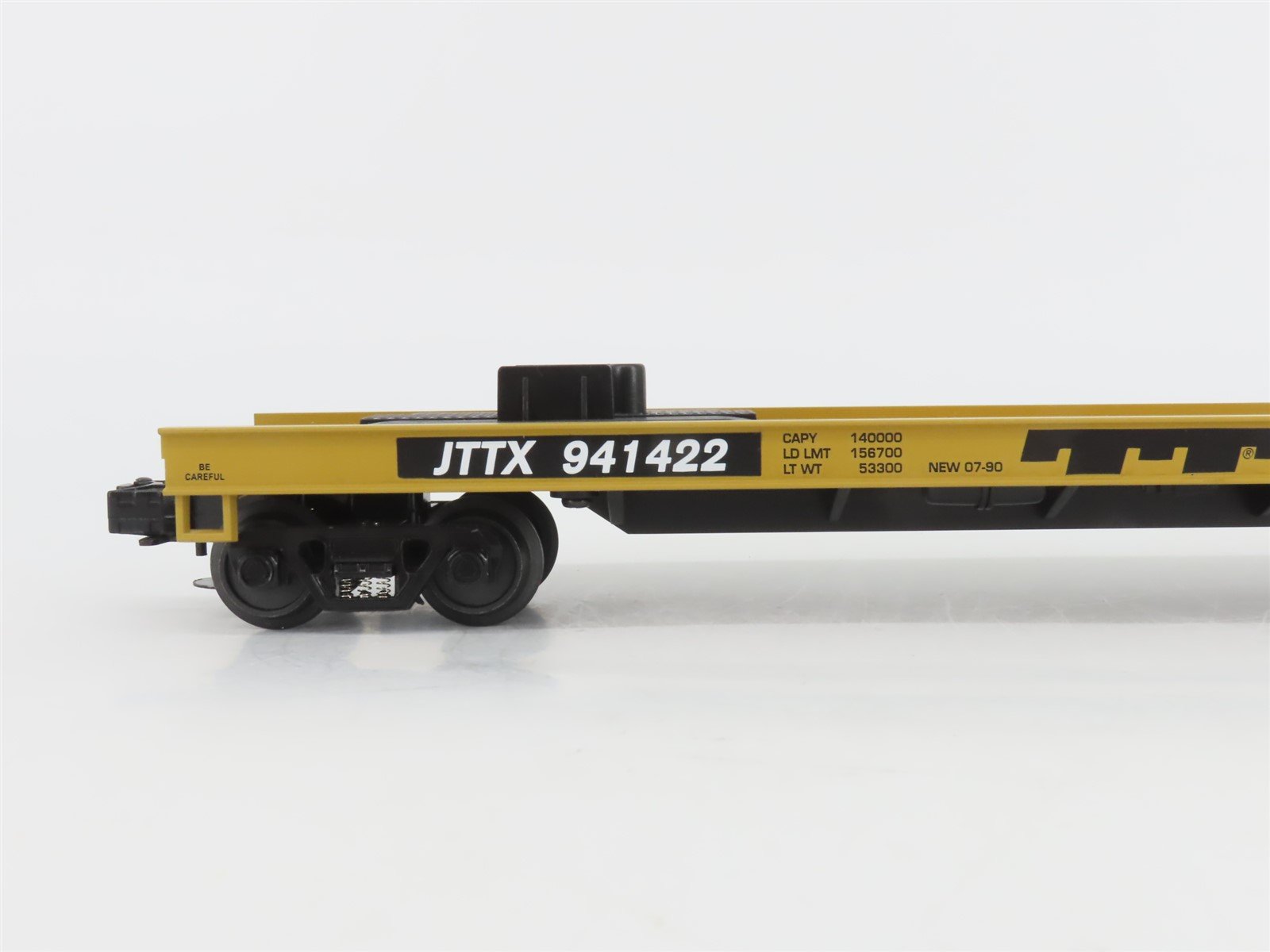 O Gauge 3-Rail MTH 20-98365 JTTX MTA Flat Car #941422 w/ Yellow R-17 Subway Car