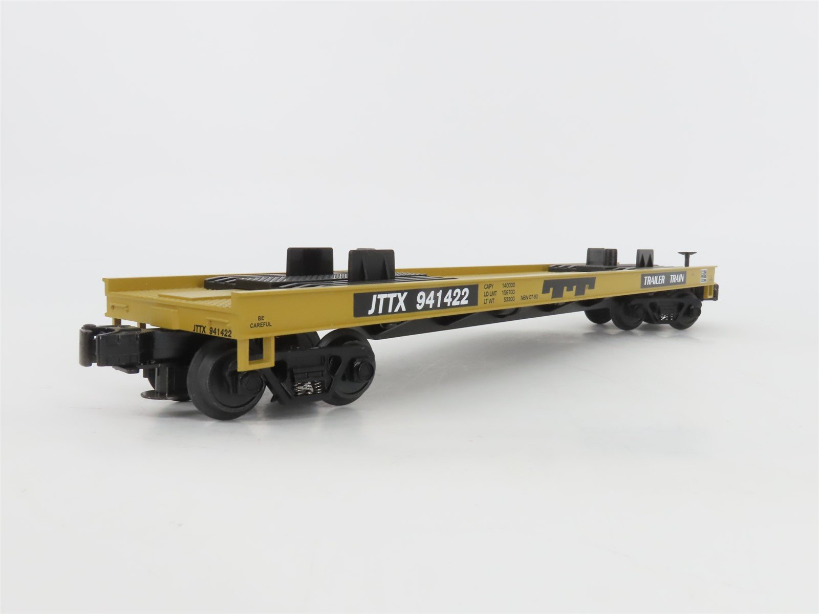 O Gauge 3-Rail MTH 20-98365 JTTX MTA Flat Car #941422 w/ Yellow R-17 Subway Car