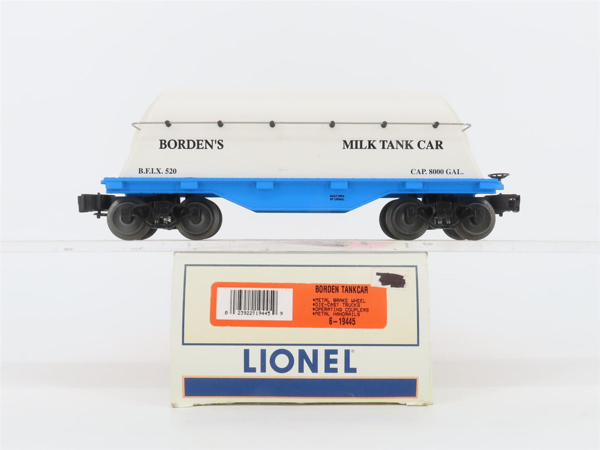 O Gauge 3-Rail Lionel 6-19445 BFIX Borden&#39;s Milk Tank Car #520