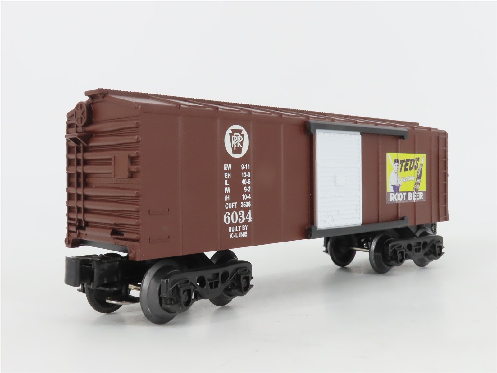 O Gauge 3-Rail K-Line K-5154012 PRR Pennsylvania Root Beer Box Car #6034