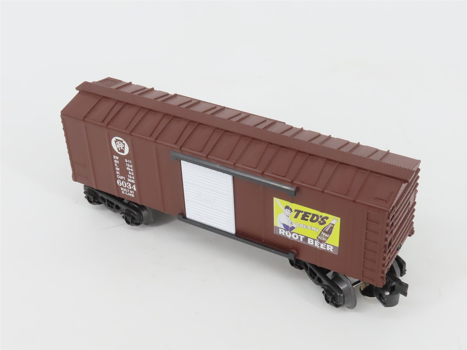 O Gauge 3-Rail K-Line K-5154012 PRR Pennsylvania Root Beer Box Car #6034