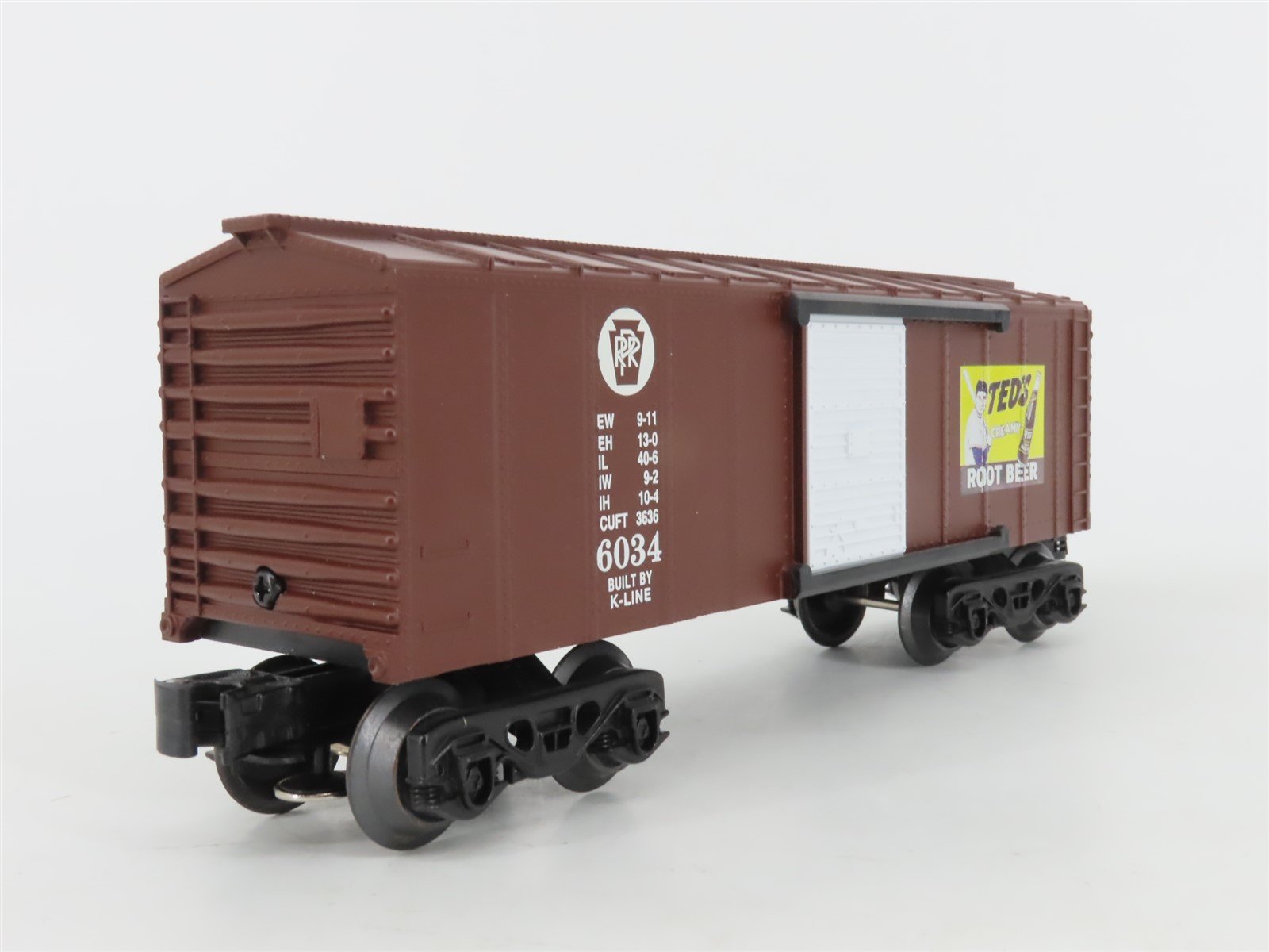 O Gauge 3-Rail K-Line K-5154012 PRR Pennsylvania Root Beer Box Car #6034