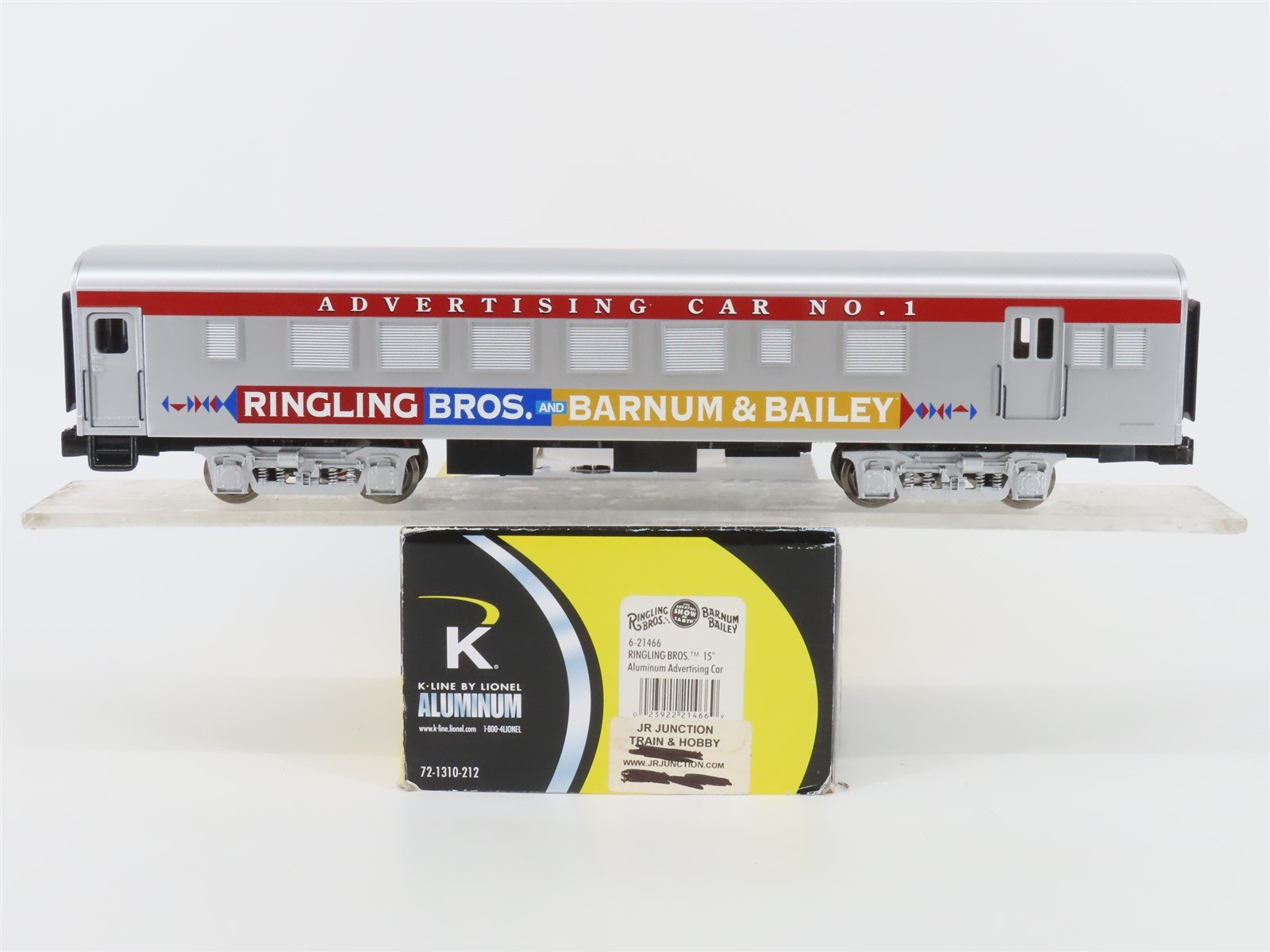 O Gauge 3-Rail K-Line 6-21466 Ringling Bros Aluminum Advertising Passenger #1