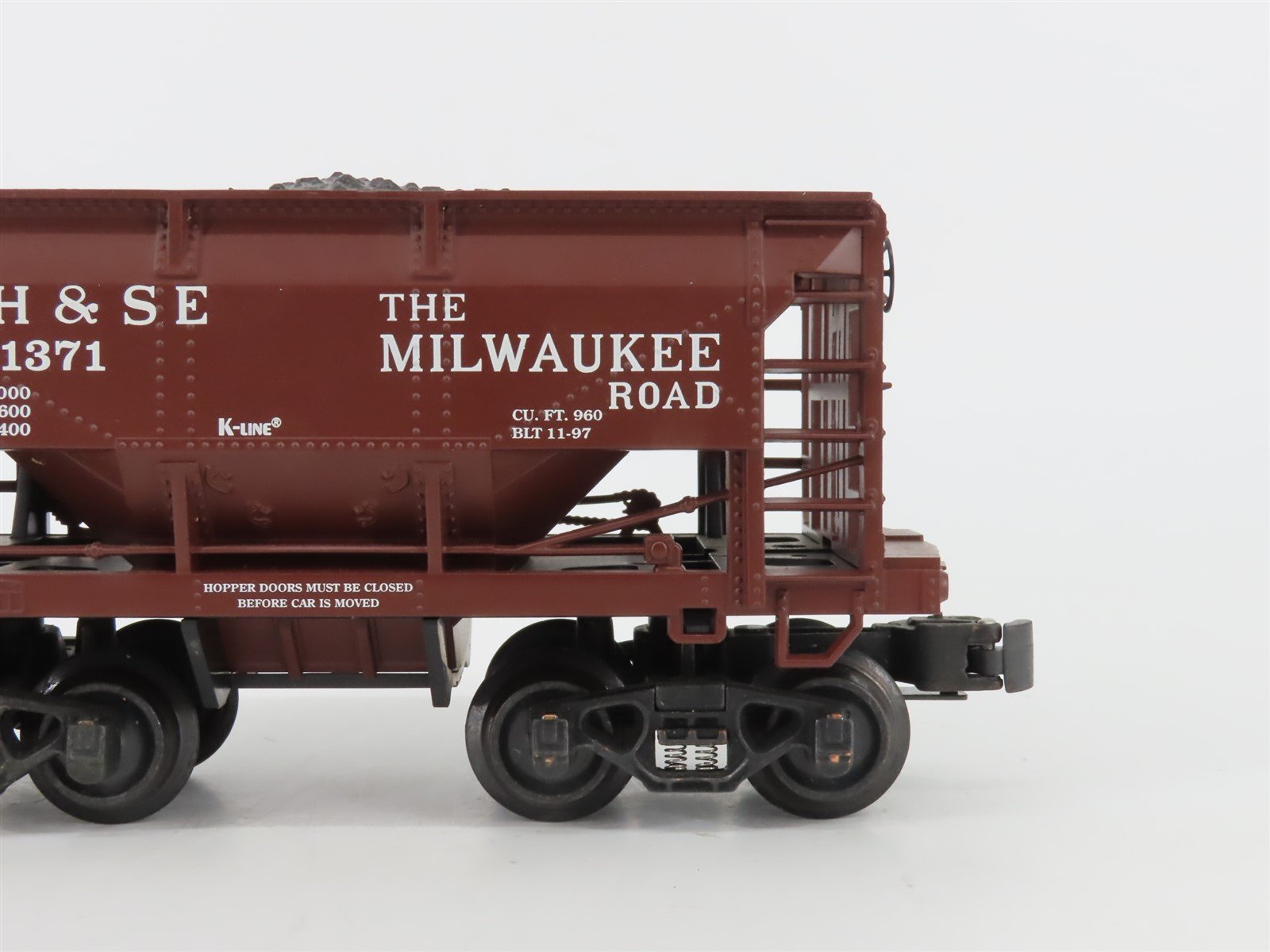 O Gauge 3-Rail K-Line K671-1371A CTH&SE MILW Milwaukee Road Ore Car 2-Pack