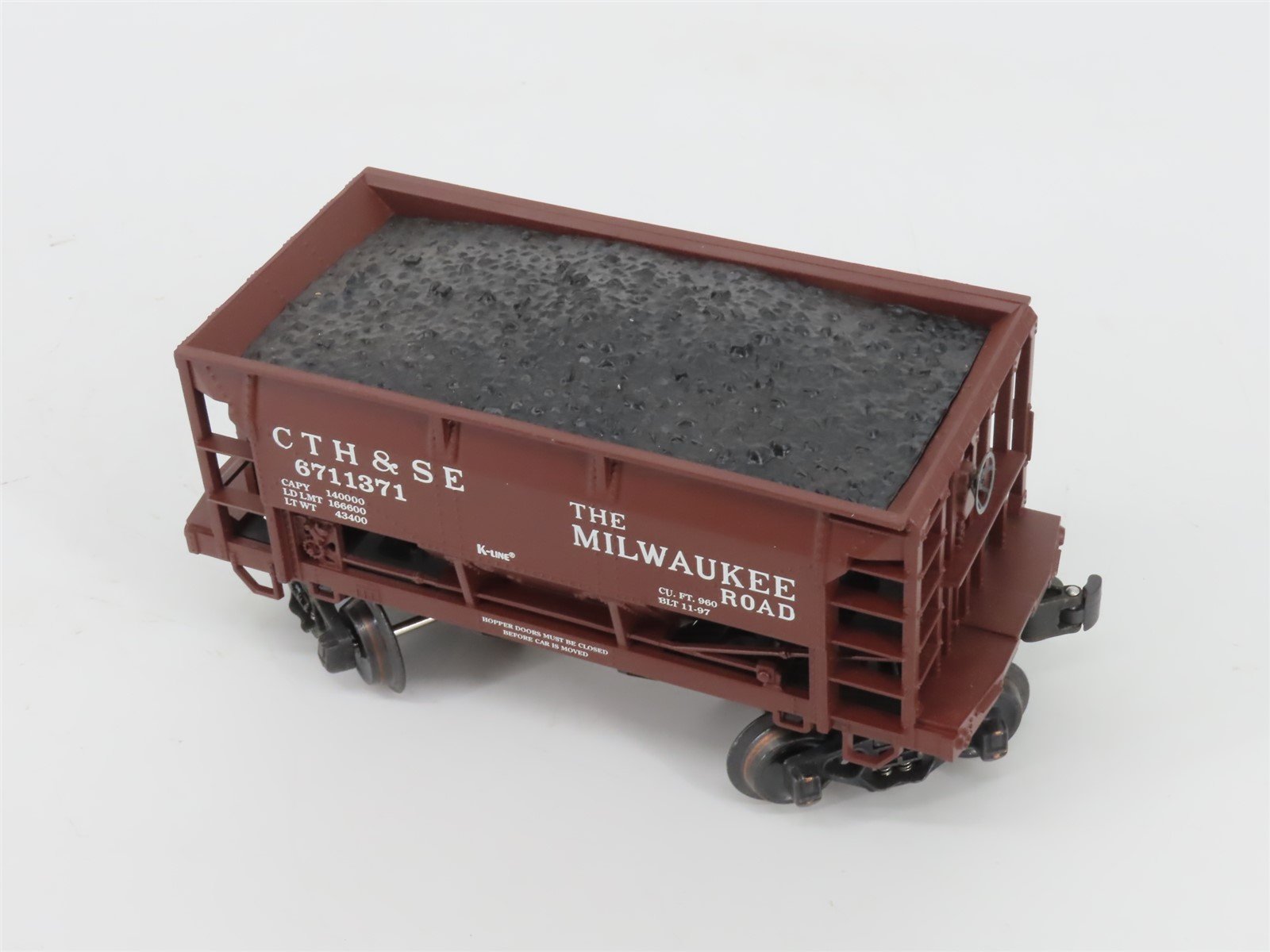 O Gauge 3-Rail K-Line K671-1371A CTH&SE MILW Milwaukee Road Ore Car 2-Pack