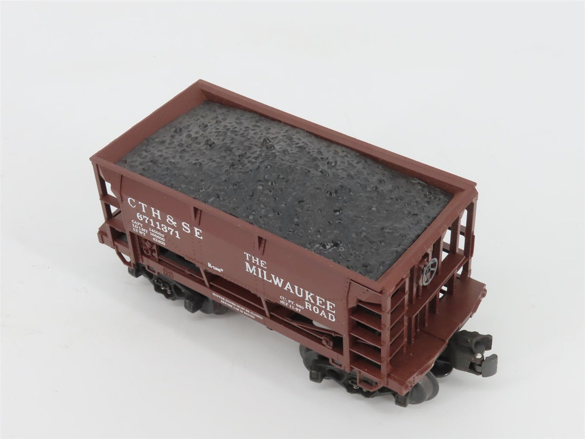 O Gauge 3-Rail K-Line K671-1371A CTH&amp;SE MILW Milwaukee Road Ore Car 2-Pack