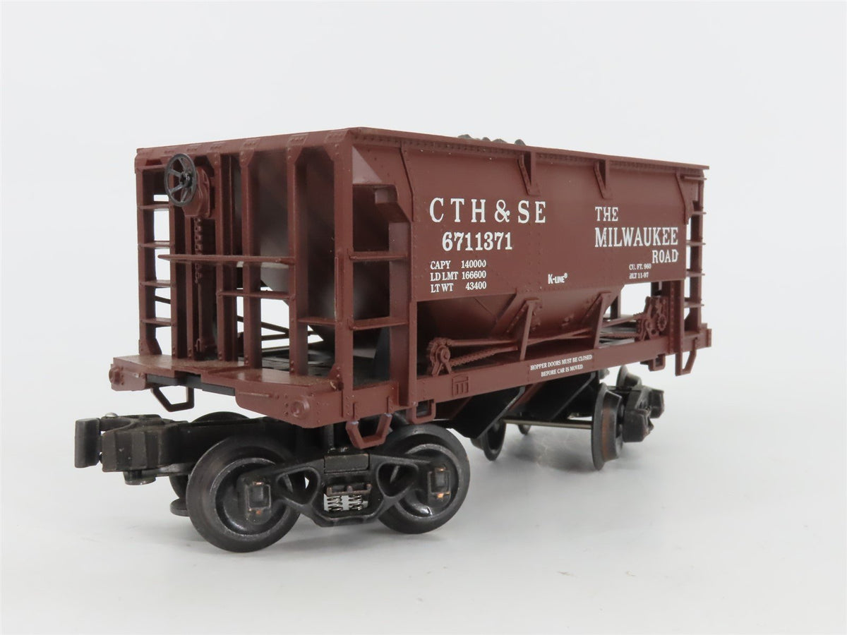 O Gauge 3-Rail K-Line K671-1371A CTH&amp;SE MILW Milwaukee Road Ore Car 2-Pack