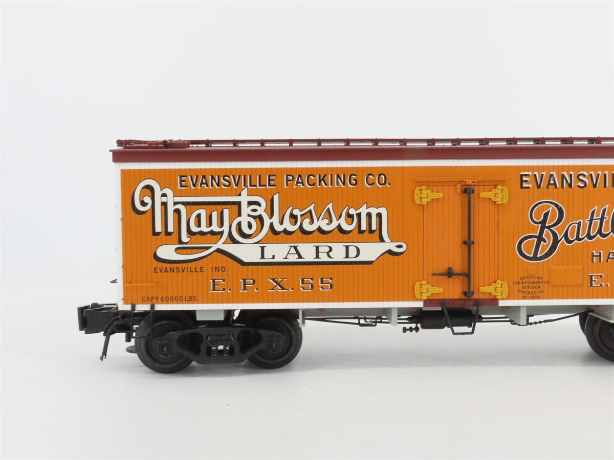 O Gauge 3-Rail Atlas 9032-2 EPX Evansville Packing 36&#39; Woodside Reefer #55