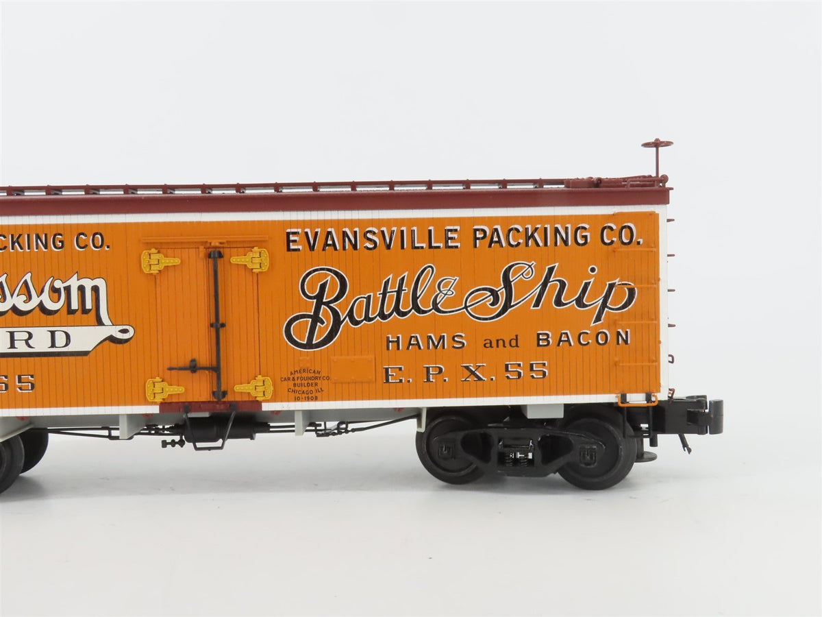 O Gauge 3-Rail Atlas 9032-2 EPX Evansville Packing 36&#39; Woodside Reefer #55