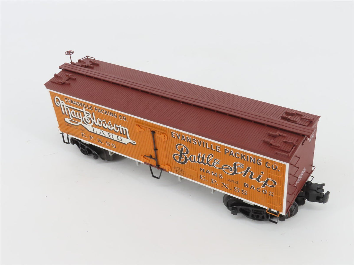 O Gauge 3-Rail Atlas 9032-2 EPX Evansville Packing 36&#39; Woodside Reefer #55