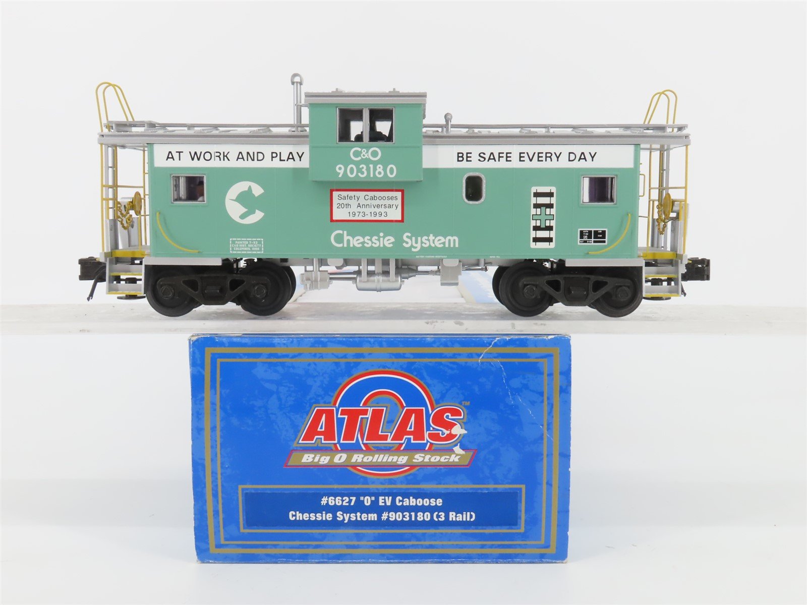 O Gauge 3-Rail Atlas 6627 C&O Chessie System Extended Vision Caboose #903180