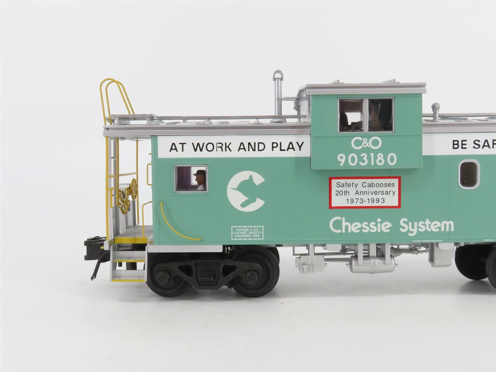 O Gauge 3-Rail Atlas 6627 C&O Chessie System Extended Vision Caboose #903180