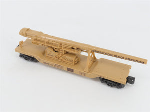 O Gauge 3-Rail K-Line K662-8020 USAX Operation Iraqi Freedom Cannon Flat Car 51