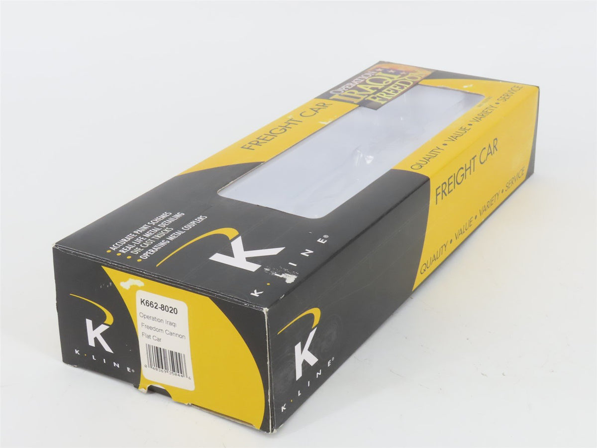 O Gauge 3-Rail K-Line K662-8020 USAX Operation Iraqi Freedom Cannon Flat Car 51