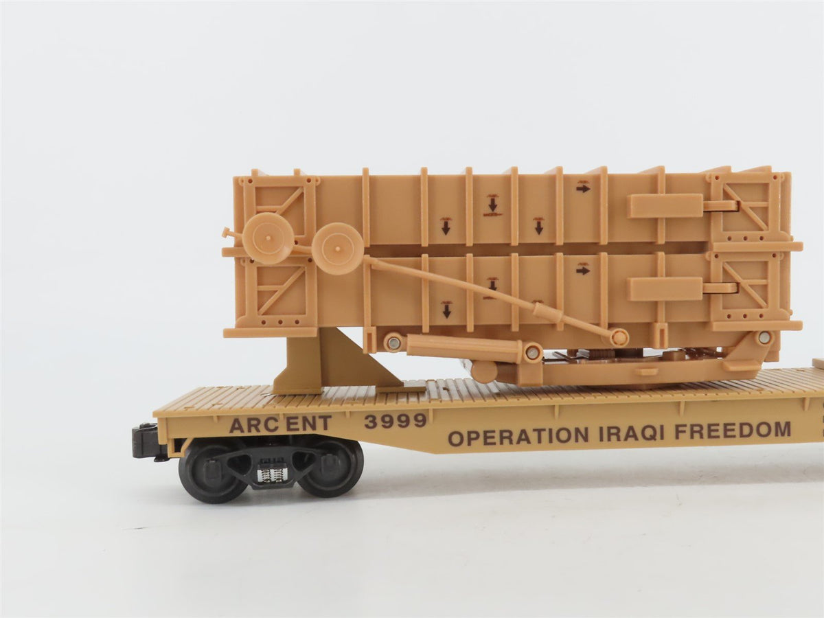 O Gauge 3-Rail K-Line K691-8029 ARCENT Operation Iraqi Freedom Flat Car #3999