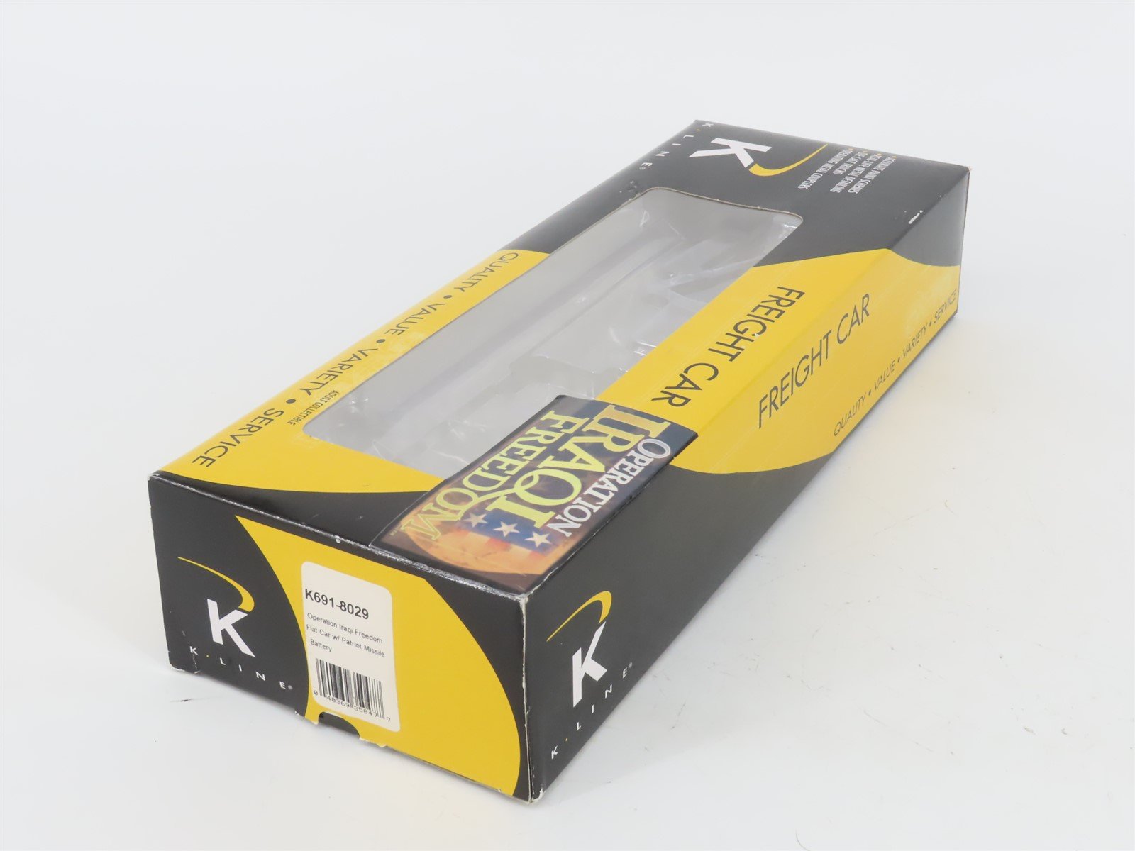 O Gauge 3-Rail K-Line K691-8029 ARCENT Operation Iraqi Freedom Flat Car #3999