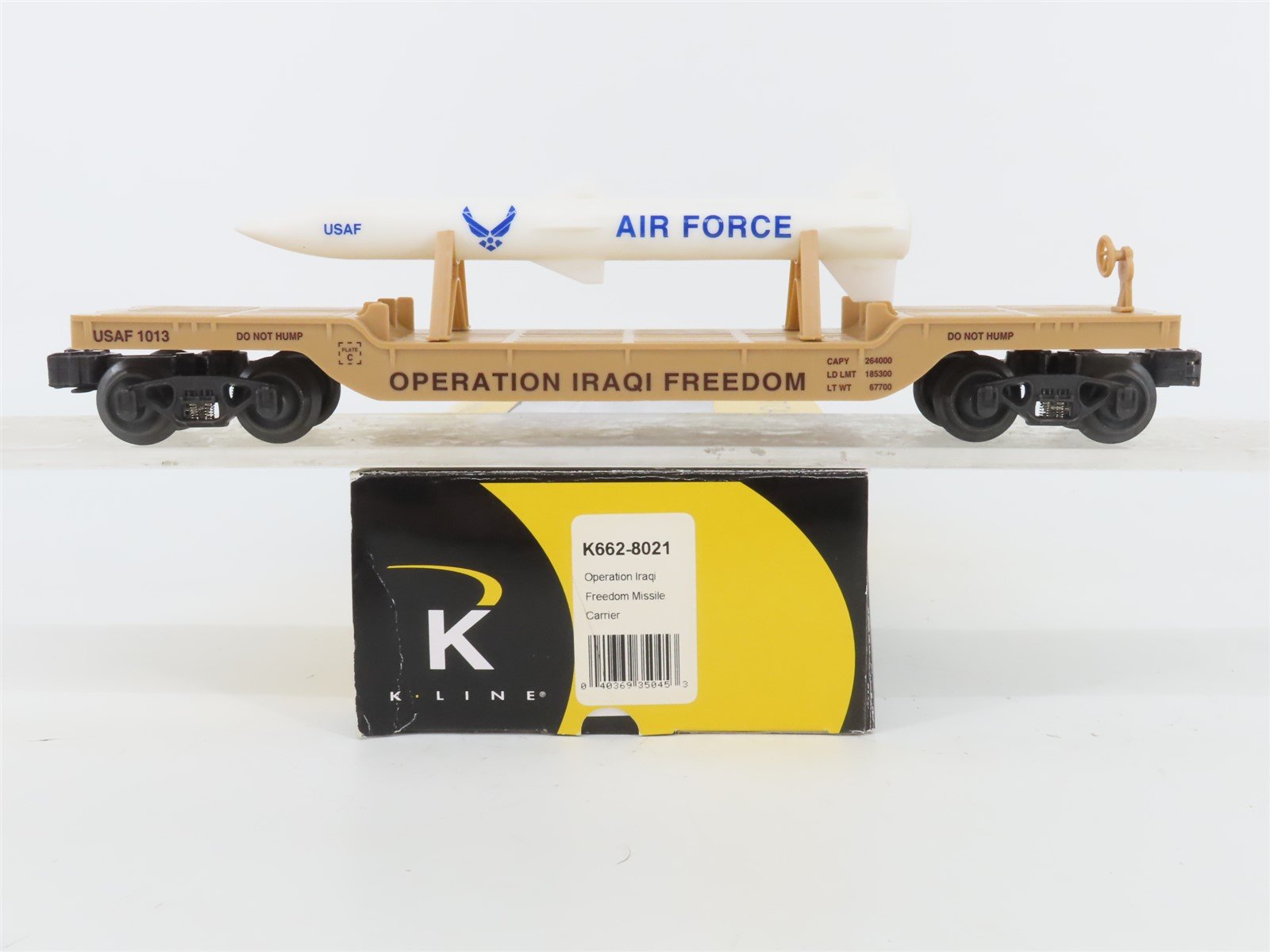 O Gauge 3-Rail K-Line K662-8021 USAF Operating Iraqi Freedom Missile Carrier