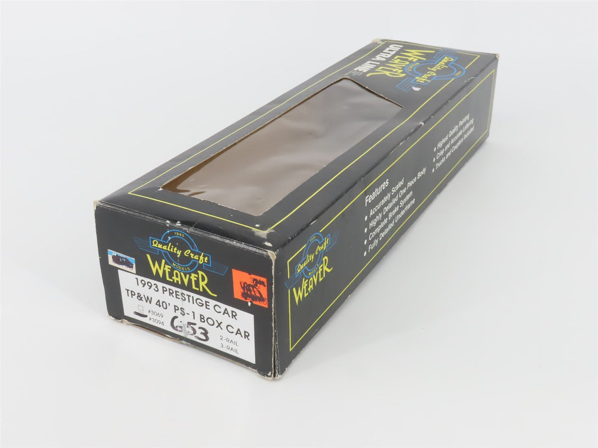 O Gauge 3-Rail Weaver Ultra Line 3094 TP&amp;W The Progressive Way 40&#39; Box Car #653