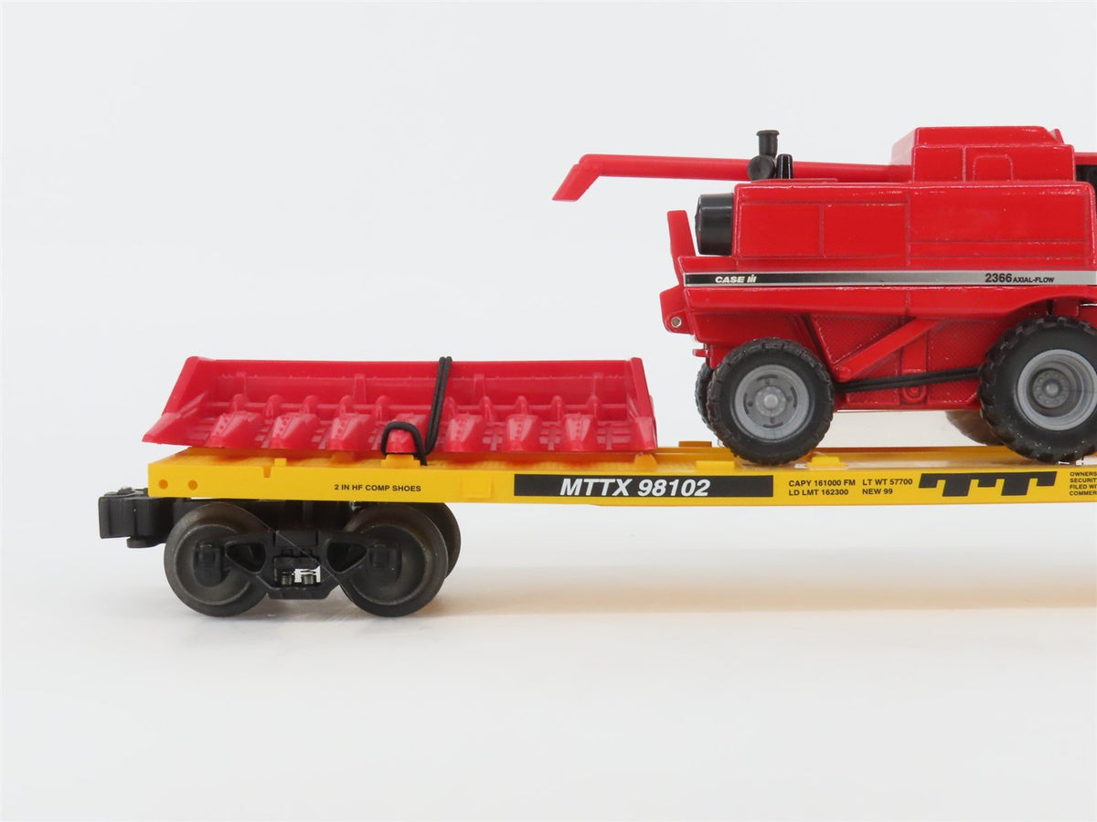 O Gauge 3-Rail Lionel MTTX Trailer Train Flat Car #98102 w/ Combine Load