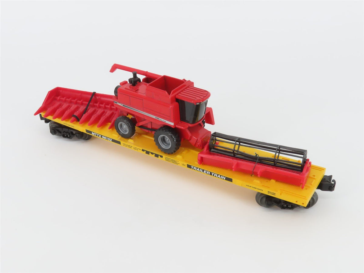 O Gauge 3-Rail Lionel MTTX Trailer Train Flat Car #98102 w/ Combine Load