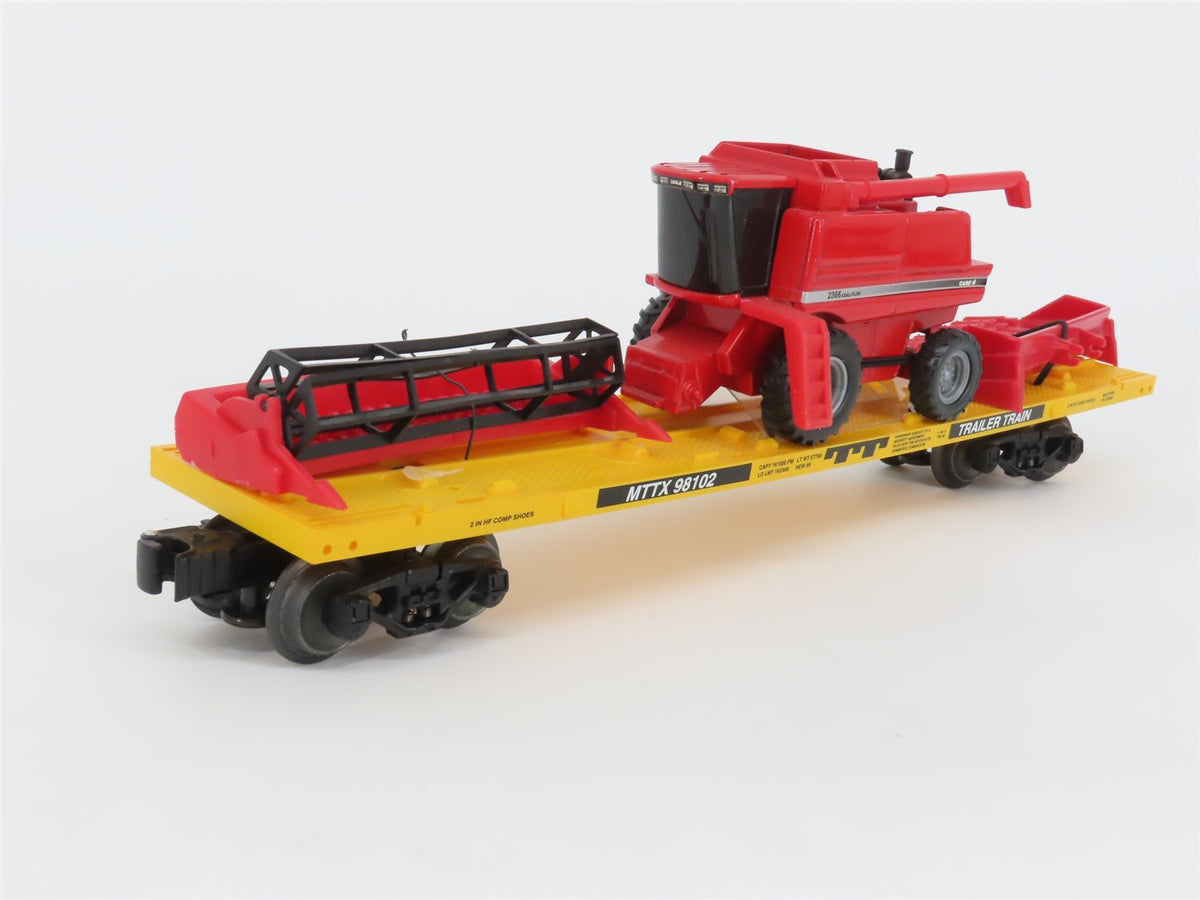 O Gauge 3-Rail Lionel MTTX Trailer Train Flat Car #98102 w/ Combine Load