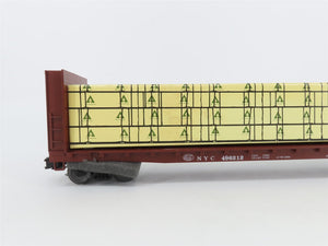 O Gauge 3-Rail Weaver Ultra Line U2717 NYC New York Central Flat Car #496212