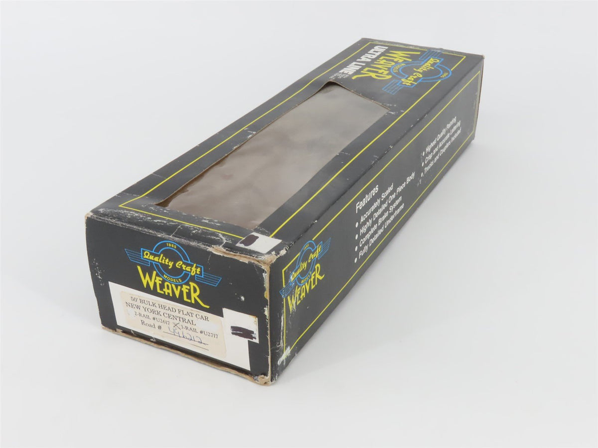 O Gauge 3-Rail Weaver Ultra Line U2717 NYC New York Central Flat Car #496212